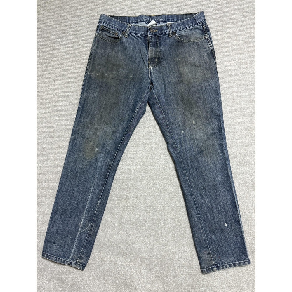 Canyon River Blues Jeans Mens‎ 34x30 Blue Denim Straight Leg Distressed Pants